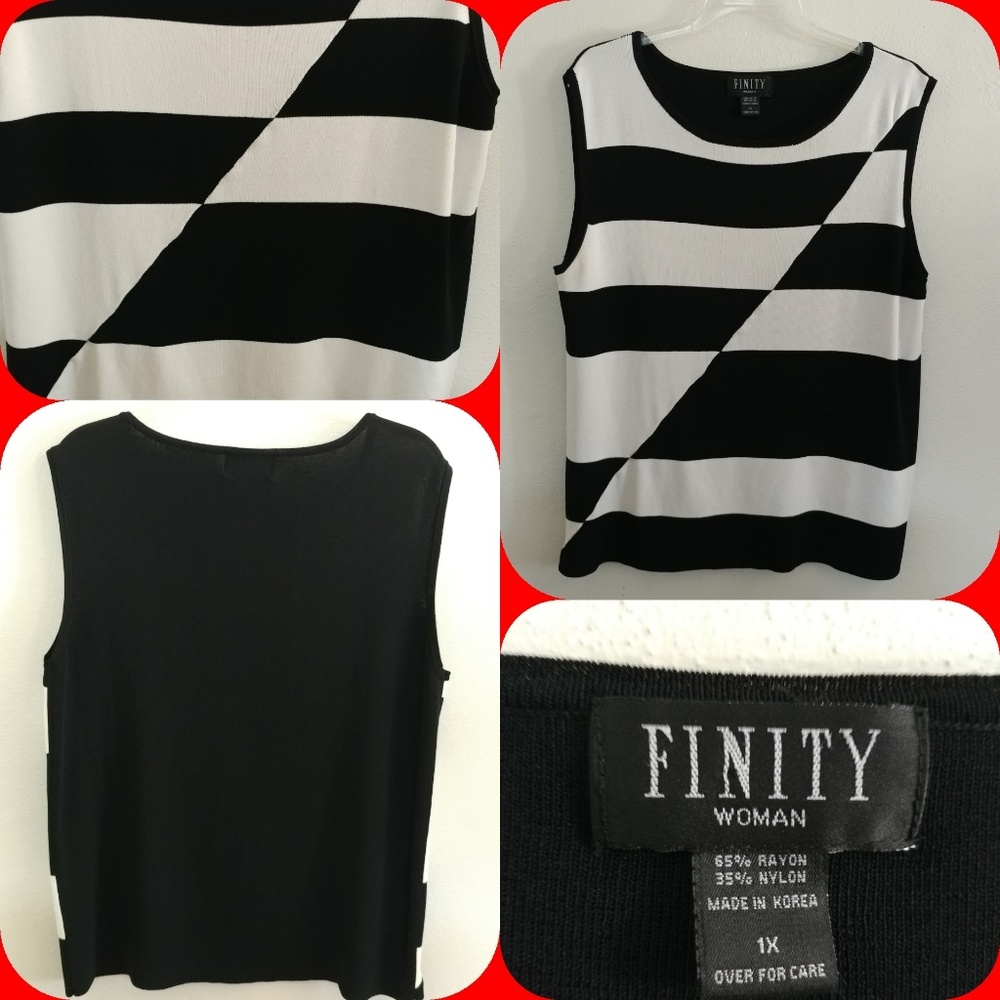 NWOT FINITY WOMAN SLEEVELESS SWEATER